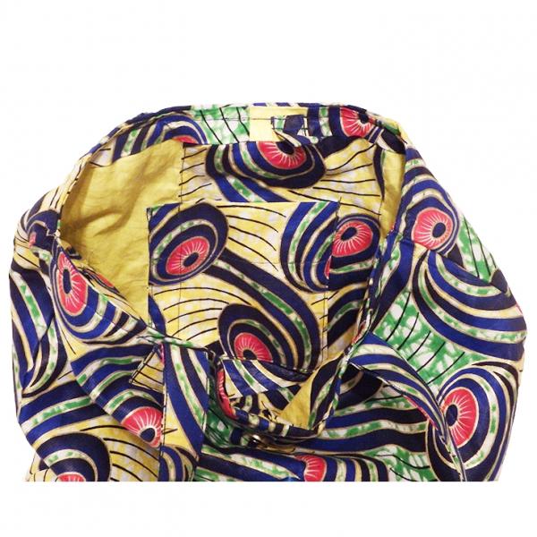 Large African Fashion Tote Bag, Peacock Fabric, African Shoulder Bag picture