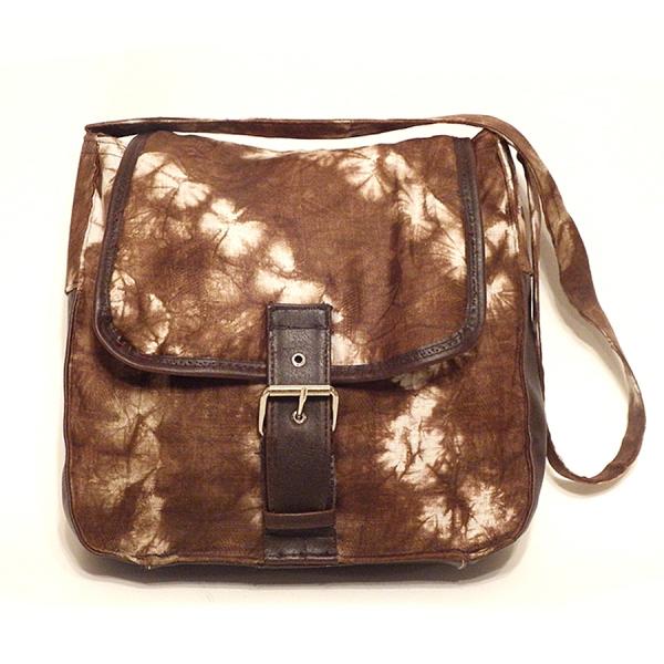 African Handbag, Brown Butterfly Tie Dye Bag, African Print Shoulder Bag picture