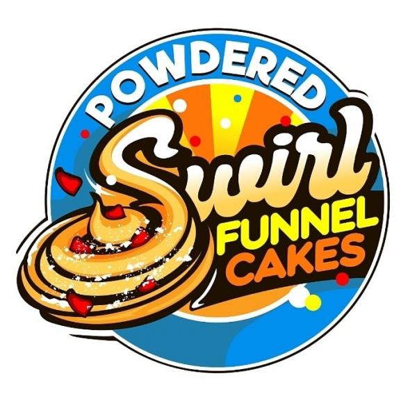 Powdered Swirl Funnel Cakes