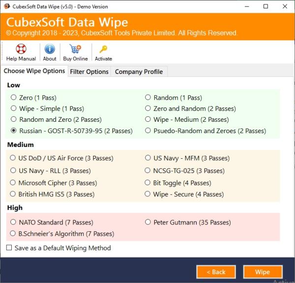 CubexSoft Data Wipe Software