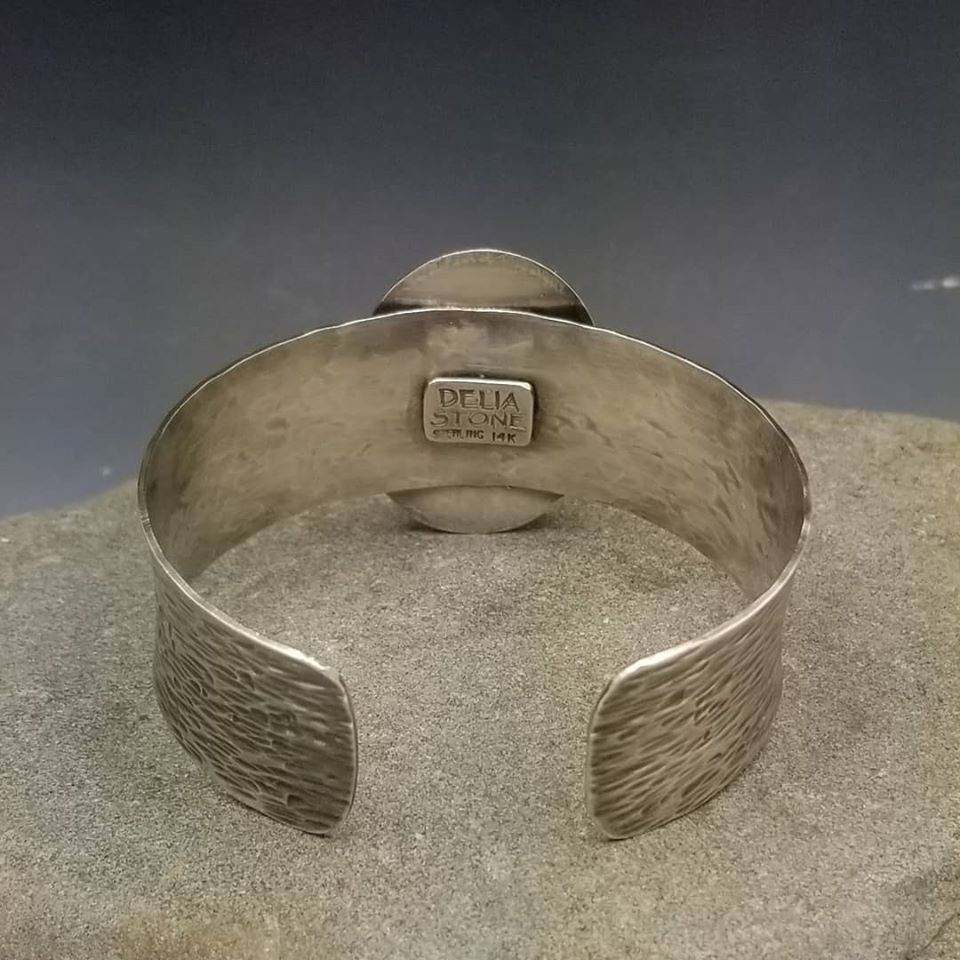 Labradorite Cuff in Sterling Silver and 14k picture