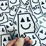 Smiley AL die cut sticker