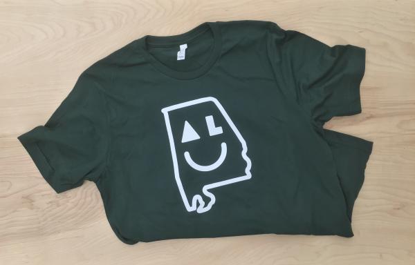 Smiley AL hand screen printed t shirt picture