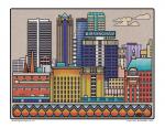 Birmingham Skyline 8x10" fine art print