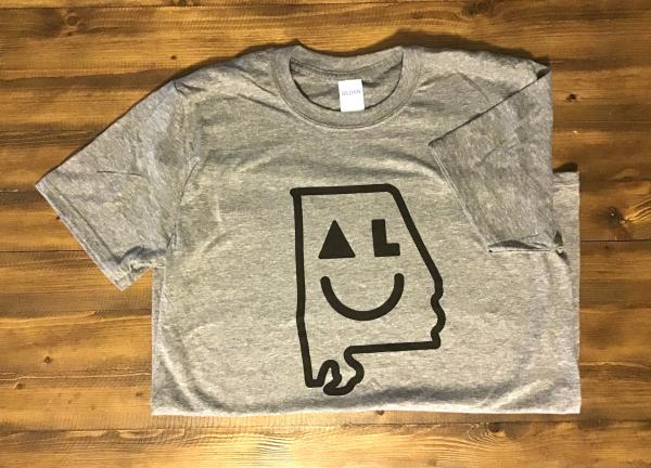 Smiley AL hand screen printed t shirt picture