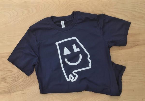 Smiley AL hand screen printed t shirt picture