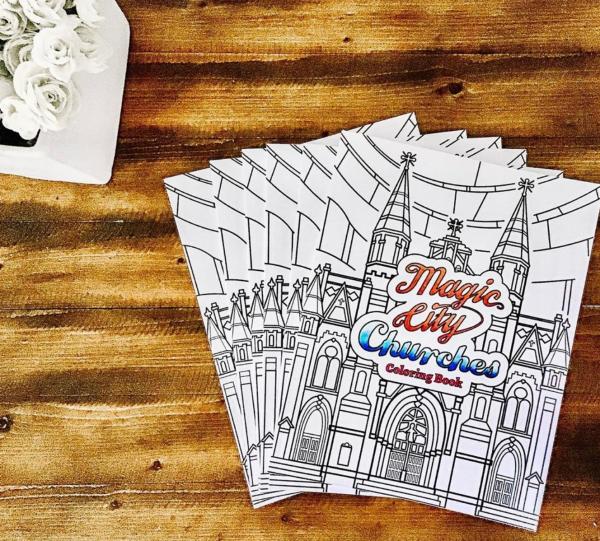 Magic City Churches Coloring Book picture