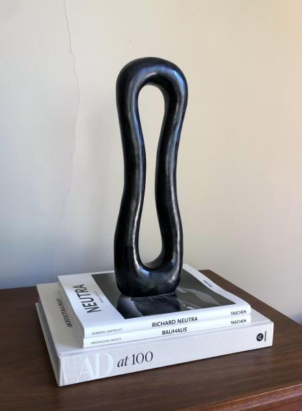 Tall Black Ceramic Sculpture picture