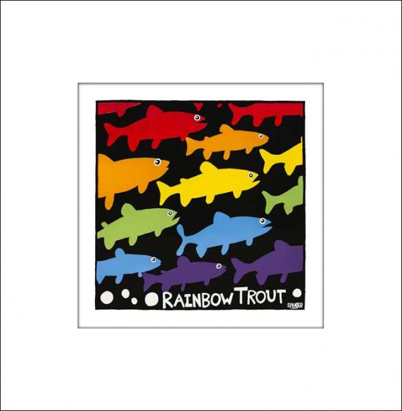 Rainbow Trout III - 18" x 18" SIGNED Print