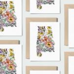 Alabama Wild: Set of 8 Notecards, Kraft Envelopes + Stickers