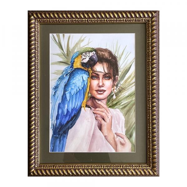 Girl with a Parrot picture