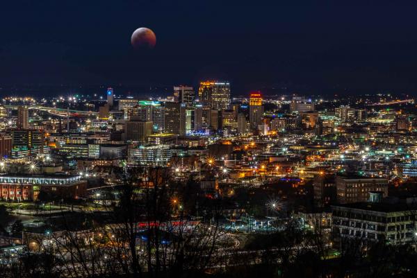 Blood Wolf Moon Skyline