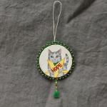 Cat and Star Ornament