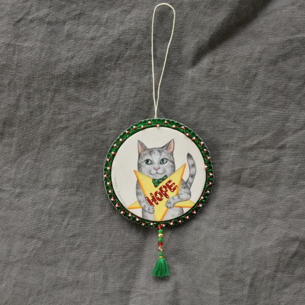 Cat and Star Ornament
