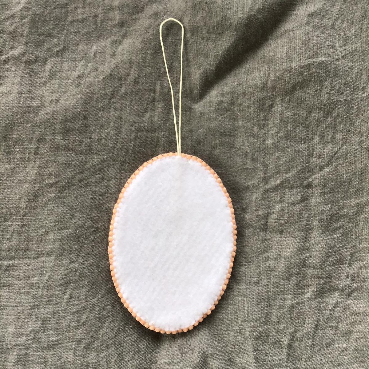 Tangled Hair Oval Rabbit Ornament picture