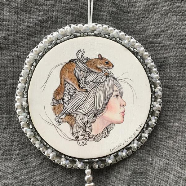 Tangled Hair Silver Ornament picture