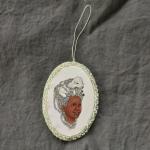 Tangled Hair Oval Sheep Ornament