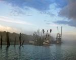 Shrimp Boats In The Mist