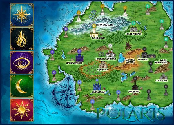 Polaris World Map &bull; House Insignias