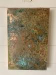 Fabricated Hanging Copper Panel w Patina