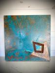 Hanging Copper Panel w Patina