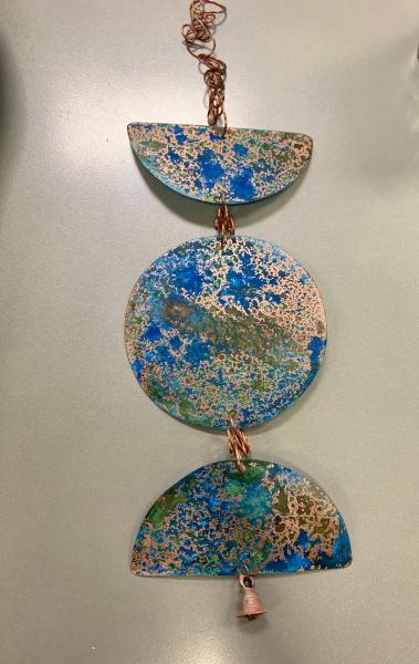 Copper Hanging Mobile Chime w Patina picture