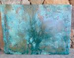 Fabricated Hanging Copper Panel w Patina