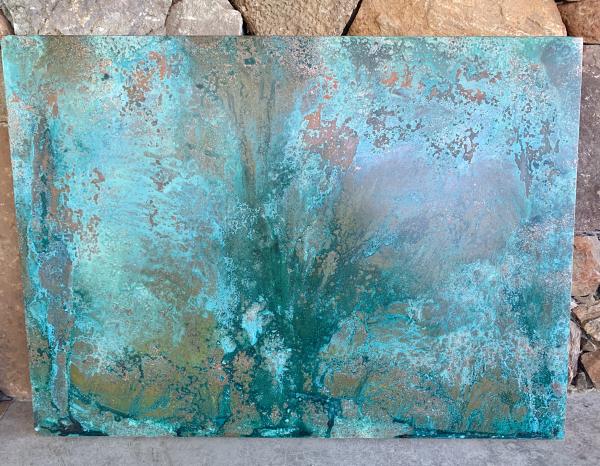 Fabricated Hanging Copper Panel w Patina picture