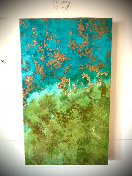 Copper hanging panel picture