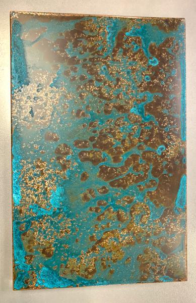 Fabricated Hanging Copper Panel w Patina picture