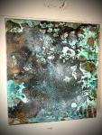 Fabricated Hanging Copper Panel w Patina