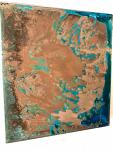 Fabricated Hanging Copper Panel w Patina