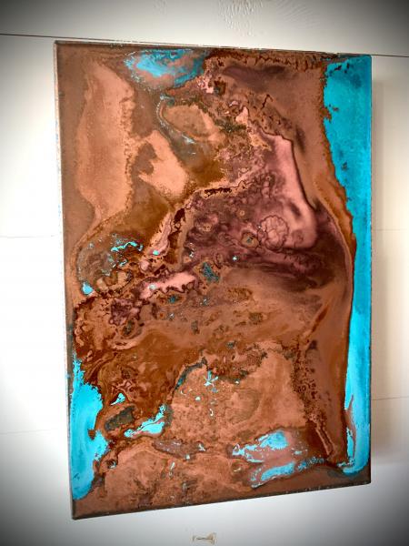 Fabricated Copper Panel w Patina picture