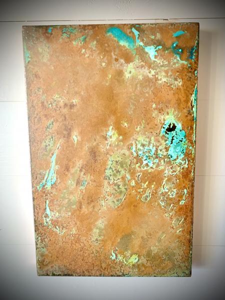Fabricated Copper Panel w Patina picture