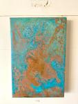 Fabricated Hanging Copper Panel w Patina