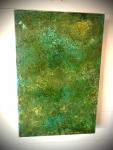 Fabricated Hanging Copper Panel w Patina