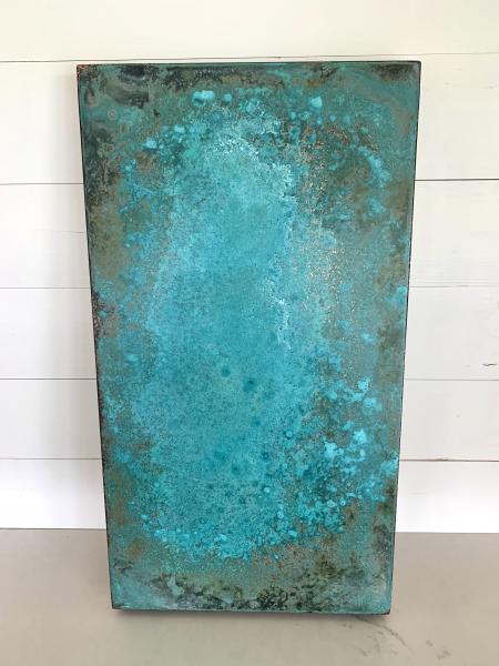 Fabricated Hanging Copper Panel w Patina picture