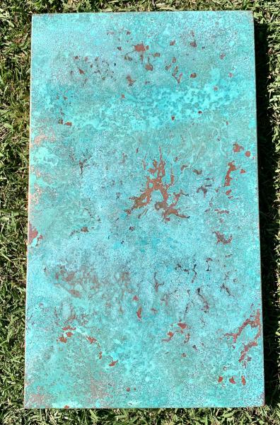 Fabricated Hanging Copper Panel w Patina picture