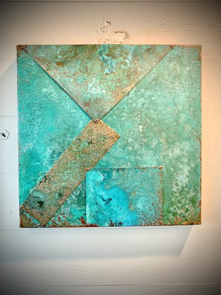 Fabricated Copper Panel w Patina picture