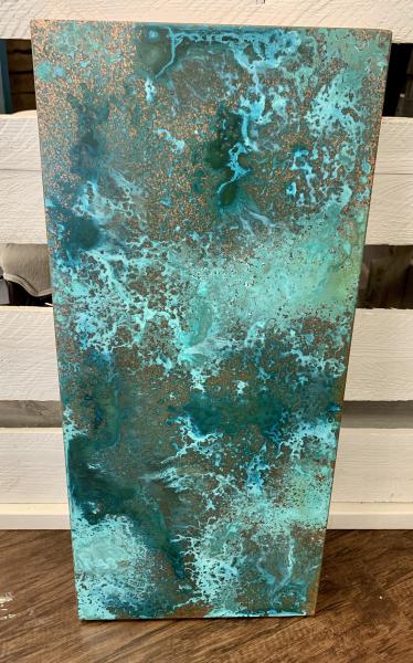 Fabricated Hanging Copper Panel w Patina picture
