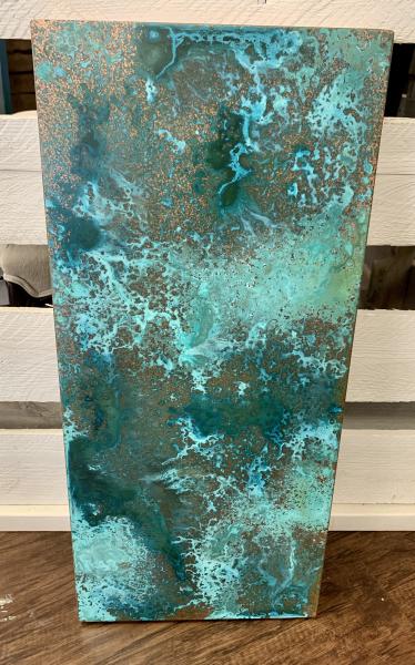 Fabricated Hanging Copper Panel w Patina picture