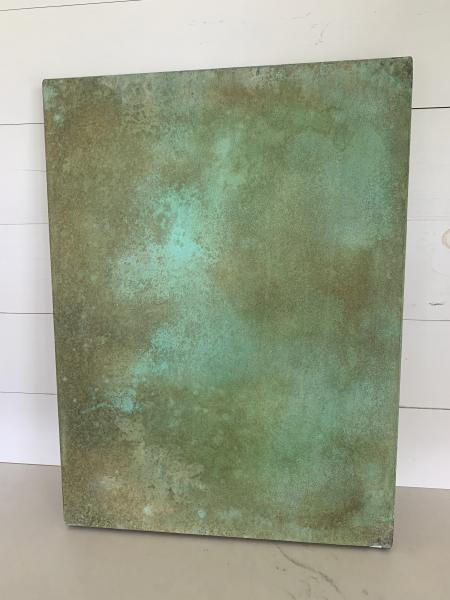 Fabricated Hanging Copper Panel w Patina