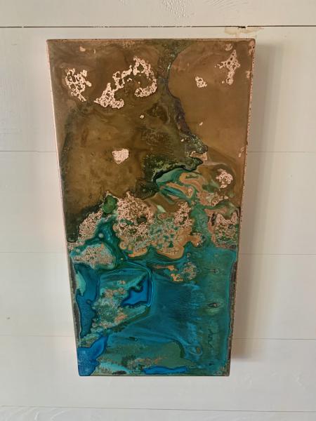 Fabricated Hanging Copper Panel w Patina picture