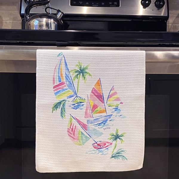 Sail Away Microfiber Dish Towel