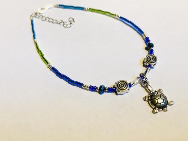 Turtle beaded anklet