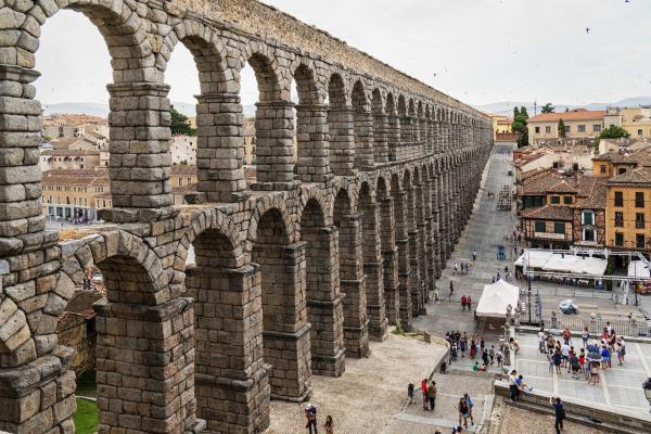 Ancient Roman Aqueduct, Segovia, Spain - 8 1/2 X 11 print on archival paper picture