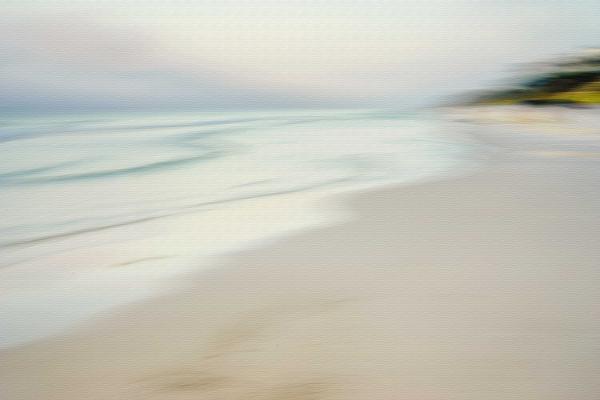 White Framed Canvas - Beach Abstract #2 16 X 24 picture