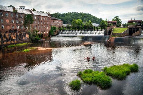 Swimming at Prattville Cotton Mill, - printed on 8 1/2 X 11 archival paper