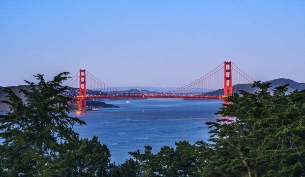 Twilight Golden Gate Bridge, SF - 8 1/2 X 11 print on archival paper picture