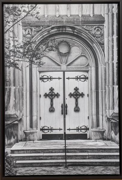 Canvas Framed Photo - Trinity Door w/Crown of Thorns 20 X 30 picture